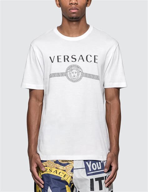 versace white t shirt logo|Versace long sleeve shirt.